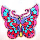 Wholesale COLOR BUTTERFLY 3 inch  PATCH (Sold by the piece or dozen) - * CLOSEOUT NOW AS LOW AS 75 CENTS EA