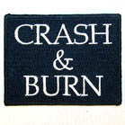 Wholesale CRASH AND BURN 3 INCH PATCH ( Sold by the piece or dozen ) *- CLOSEOUT AS LOW AS 50 CENTS EA