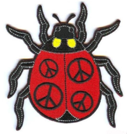 Buy LADY BUG PEACE SIGN 4 INCH PATCH - * CLOSEOUT NOW AS LOW AS 75 CENTS EABulk Price