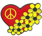 Buy PEACE HEARTS FLOWERS 4 INCH PATCH -* CLOSEOUT AS LOW AS 75 CENTS EABulk Price