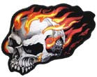 FLAMING SKULL HEAD PATCH (Sold