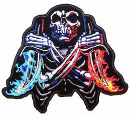 Buy SKULL FLAME DAGGERS PATCHBulk Price