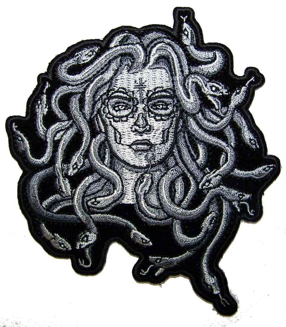 Wholesale MEDUSA WOMEN WITH SNAKE HAIR EMBROIDERED PATCH 4 INCH (Sold by the piece)