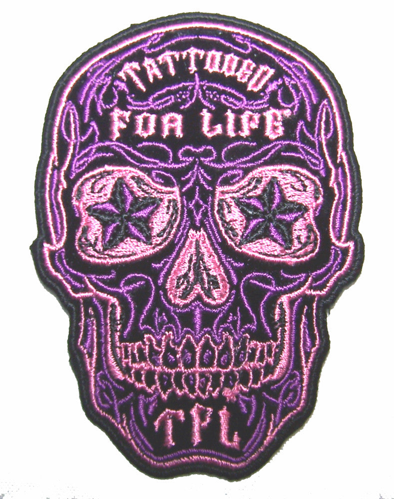 Wholesale DAY OF THE DEAD LADIES 4 IN EMBROIDERED PATCH  (sold by the piece )