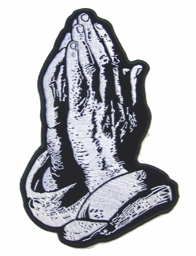 Buy JUMBO RELIGIOUS PRAYING HANDS PATCH 10 INCHBulk Price