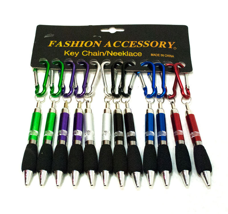 Bulk Buy Aluminum Snap Keychain With Pen