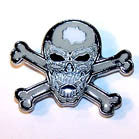 Wholesale SKULL X BONE IN MOUTH HAT / JACKET PIN (Sold by the piece)