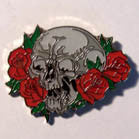 Buy SKULL ROSES HAT / JACKET PINBulk Price