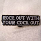 Wholesale ROCK OUT HAT / JACKET PIN (Sold by the dozen) *- CLOSEOUT 50 CENTS EA