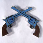 Wholesale DOUBLE PISTOLS HAT / JACKET PIN  (Sold by the dozen)