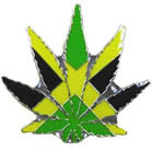 Wholesale REGGAE POT LEAF HAT / JACKET PIN (Sold by the dozen)