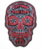 Wholesale DAY OF THE DEAD MENS 4 IN EMBROIDERED PATCH  (sold by the piece )