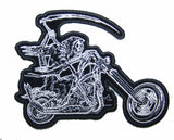 Buy GRIM REAPER MOTORCYCLE RIDER 4 IN EMBROIDERED PATCHBulk Price