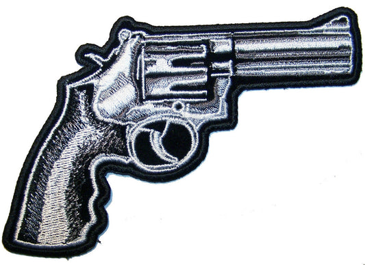 Buy REVOLVER PISTOL GUN EMBROIDERIED 5 inch PATCH Bulk Price