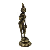 Hand Carved Bronze Metal Goddess Statue