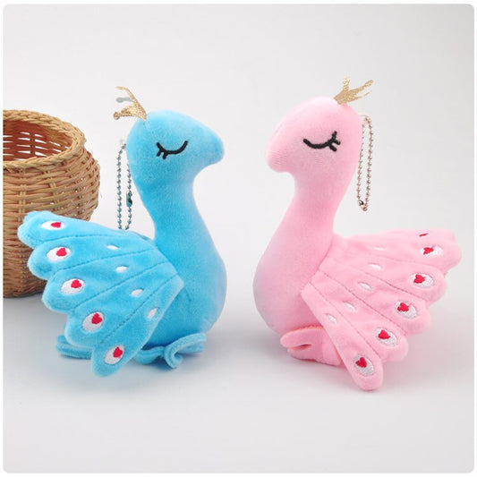 Add Some Color to Your Kid's Accessories with Our Beautiful Peacock Soft Plush Keychain Toy