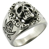 Wholesale SKULL PIRATE STAINLESS STEEL BIKER RING ( sold by the piece )