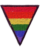 Wholesale RAINBOW GAY PRIDE TRIANGLE EMBROIDERD PATCH (Sold by the piece)