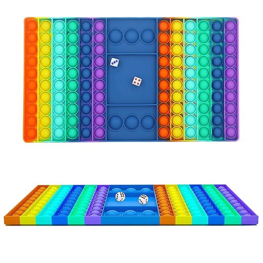 Rainbow chess board pop it fidget toys