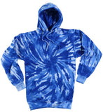 Buy ROYAL BLUE TORNADO SWIRL TIE DYED HOODIE Bulk Price