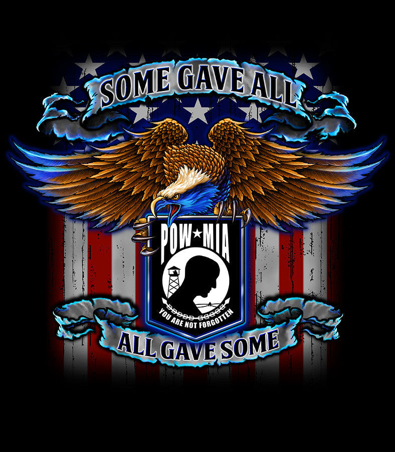 Wholesale POW MIA SOME GAVE ALL SHORT SLEEVE TEE SHIRT  (Sold by the piece)