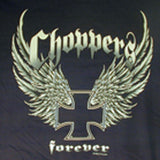 Wholesale CHOPPERS WINGS SUPER BLACK TEE SHIRT (Sold by the piece)