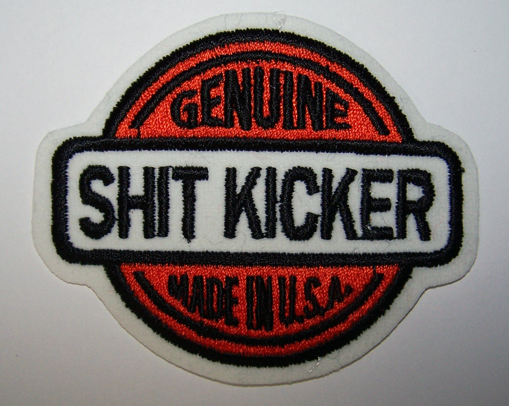 Wholesale GENUINE SHIT KICKER  EMBROIDERED PATCH 3 1/2 INCH (Sold by the piece)