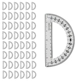 Buy 6 Inch Clear Protractors - Bulk School Supplies Wholesale Case of 48 Protractors