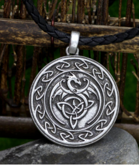 Buy CELTIC FLYING DRAGON EMBLEM NECKLACEBulk Price