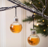 Wholesale LIQUOR /CRAFT FLASK CLEAR FILLABLE ORNAMENT! (sold by the piece, 6 pack or dozen)