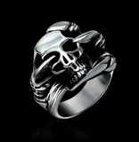 Wholesale DRAGON CLAW SKULL STEEL  METAL BIKER RING (sold by the piece)