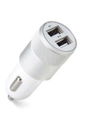 Buy DUAL METALLIC CAR PORT UNIVERSAL USB PHONE CHARGERBulk Price