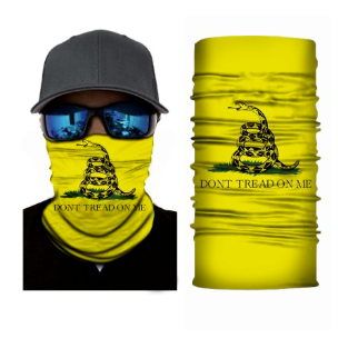 Wholesale YELLOW DON'T TREAD ON ME SEAMLESS BANDANA FACE COVER TUBE MULTI FUNCTION MASK WRAPS