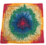 Buy TIE DYE MULTI COLOR PAISLEY DESIGN BANDANNA100% COTTON( sold by the piece or dozen Bulk Price