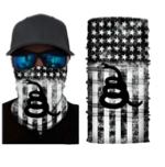 Wholesale GRAY GADSDEN DON'T TREAD SEAMLESS BANDANA FACE COVER TUBE MULTIFUNCTION MASK WRAPS