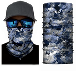 Wholesale BLUE GLITCH ART  SEAMLESS BANDANA FACE COVER TUBE MULTIFUNCTION MASK WRAPS