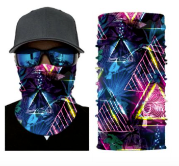 Wholesale LASER FLOWER SEAMLESS BANDANA FACE COVER TUBE MULTIFUNCTION MASK WRAPS