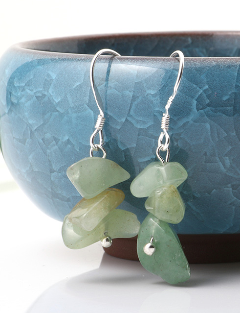 Buy GREEN AVENTURINE STONE EARRINGS (sold by the pair)Bulk Price