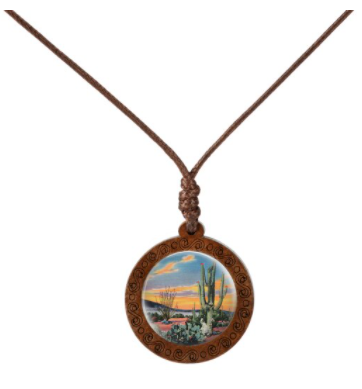 Buy DESERT CACTUS Necklace On Adjustable Wax Rope NecklaceBulk Price