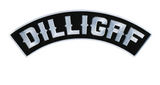 Wholesale TOP 11 X 3 INCH DILLIGAF EMBROIDERED BIKER PATCH  (Sold by the piece)