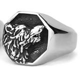 Wholesale Nordic Viking Wolf Head Stainless Steel Ring (sold by the piece)