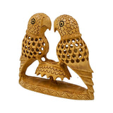 Handcrafted Wooden Parrot Couple