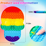 Rainbow Pop It Skull Fidget Toys