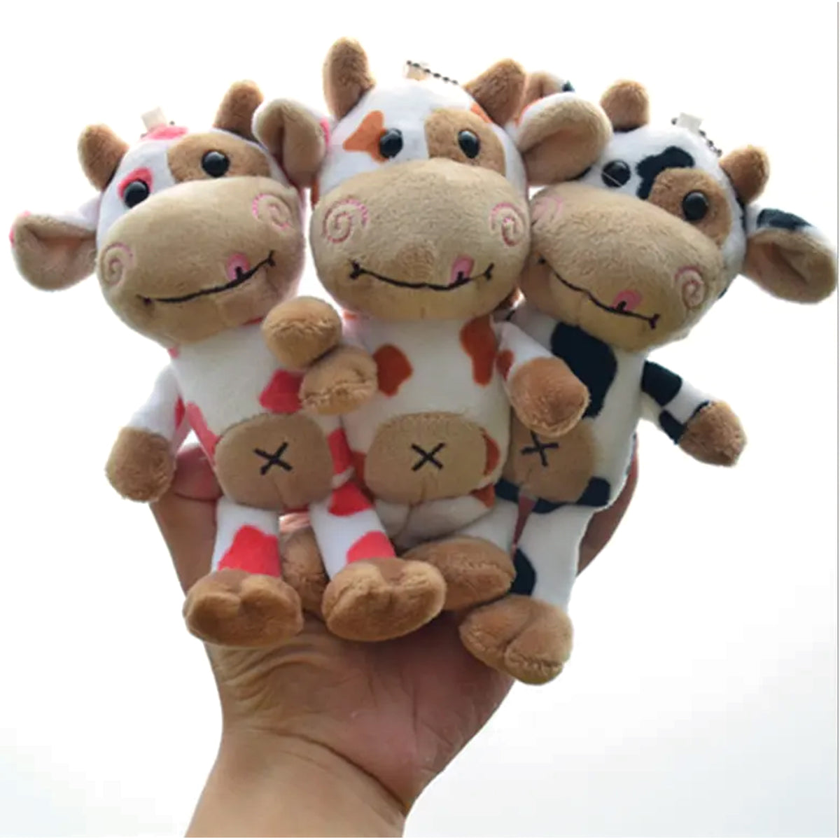 Small Calf & Cow Plush Keychain & Bag Pendant for Kids