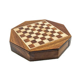 Handmade Octagon Wooden Small Chess Board