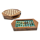 Handmade Octagon Wooden Small Chess Board