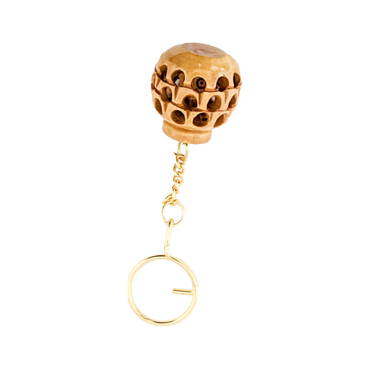 Wooden Sphere Key Chain