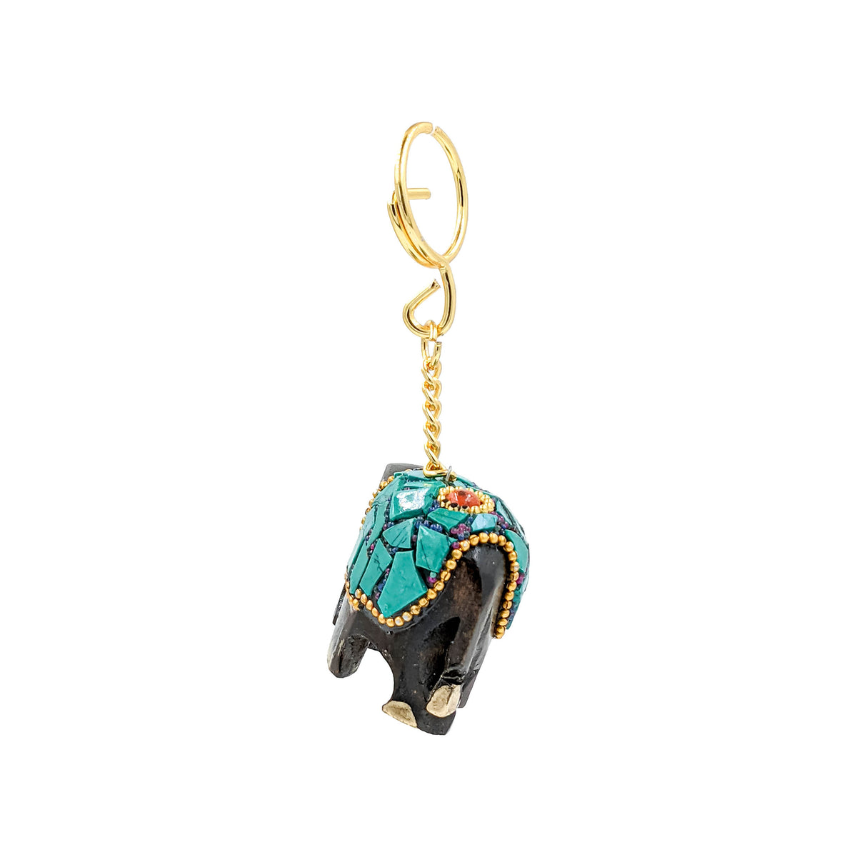 Handcrafted Elephant Keychain & Key Holder