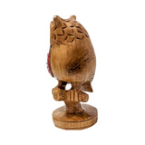 Wooden Big Stone Owl Statue