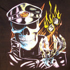 Wholesale SKELETON FLAME DICE BIKER SHORT SLEEVE TEE-SHIRT (Sold by the piece)